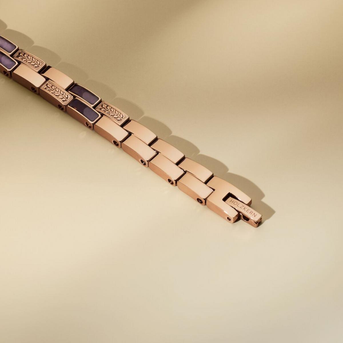 HOLZKERN | Armband Bandlett Kensington (Amethyst / Roségold)