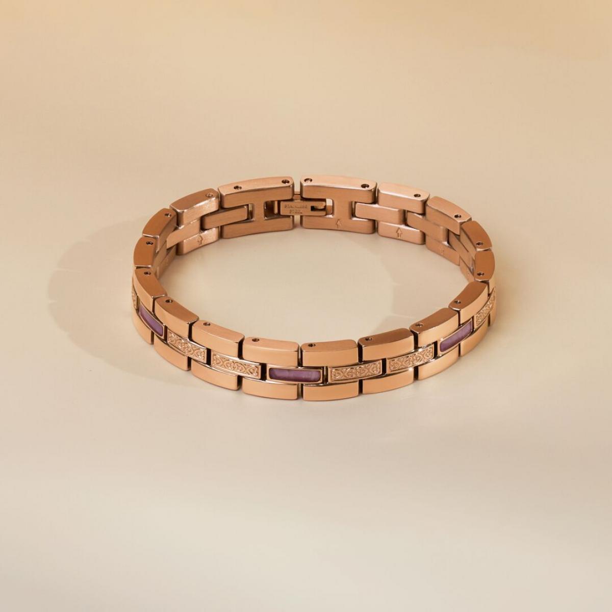 HOLZKERN | Armband Bandlett Kensington (Amethyst / Roségold)