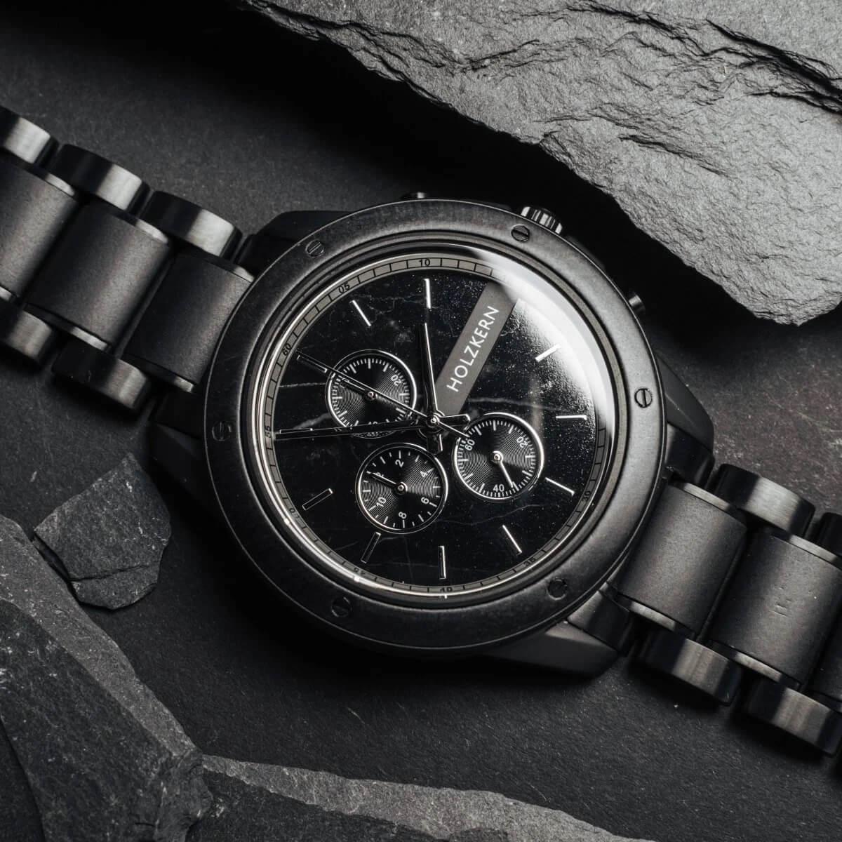 HOLZKERN | Camelot Lucan Herren Holzarmbanduhr Chronograph
