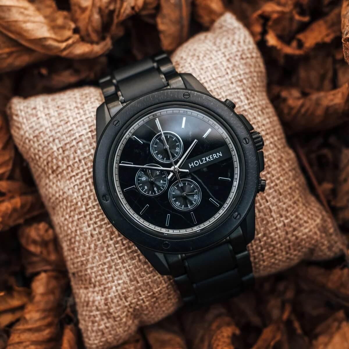 HOLZKERN | Camelot Lucan Herren Holzarmbanduhr Chronograph