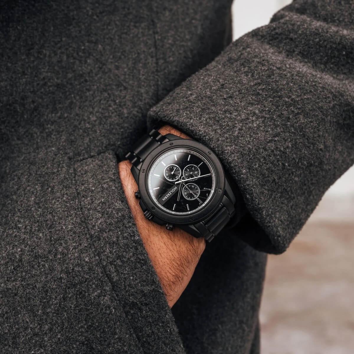 HOLZKERN | Camelot Lucan Herren Holzarmbanduhr Chronograph