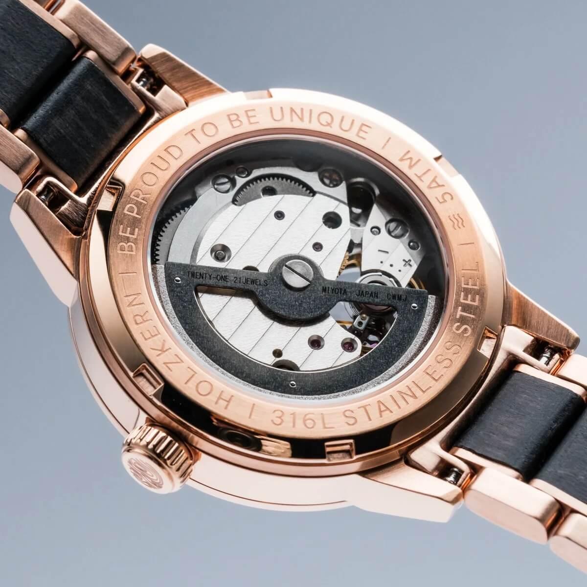 HOLZKERN | Luminaire Kaleidoscopic Damen Automatikarmbanduhr