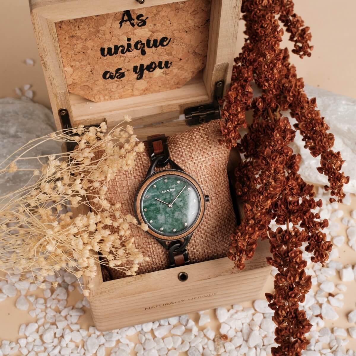 HOLZKERN | Melisse Fragrancy Damen Holzarmbanduhr