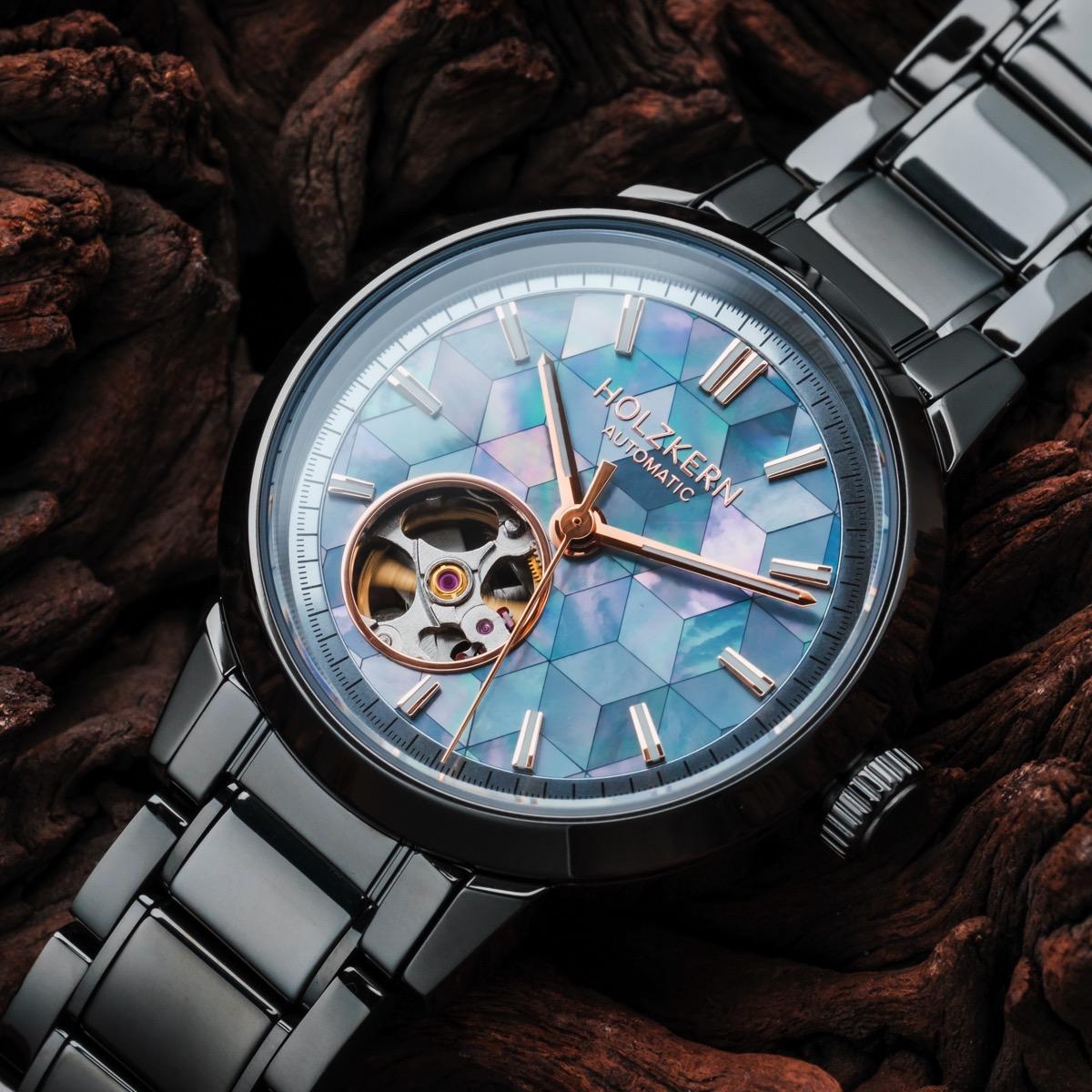 HOLZKERN | Mirrordance Kaleidoscopic Damen Automatikarmbanduhr