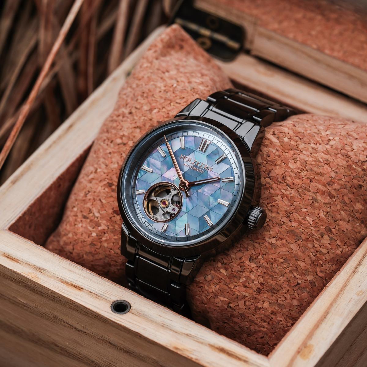 HOLZKERN | Mirrordance Kaleidoscopic Damen Automatikarmbanduhr