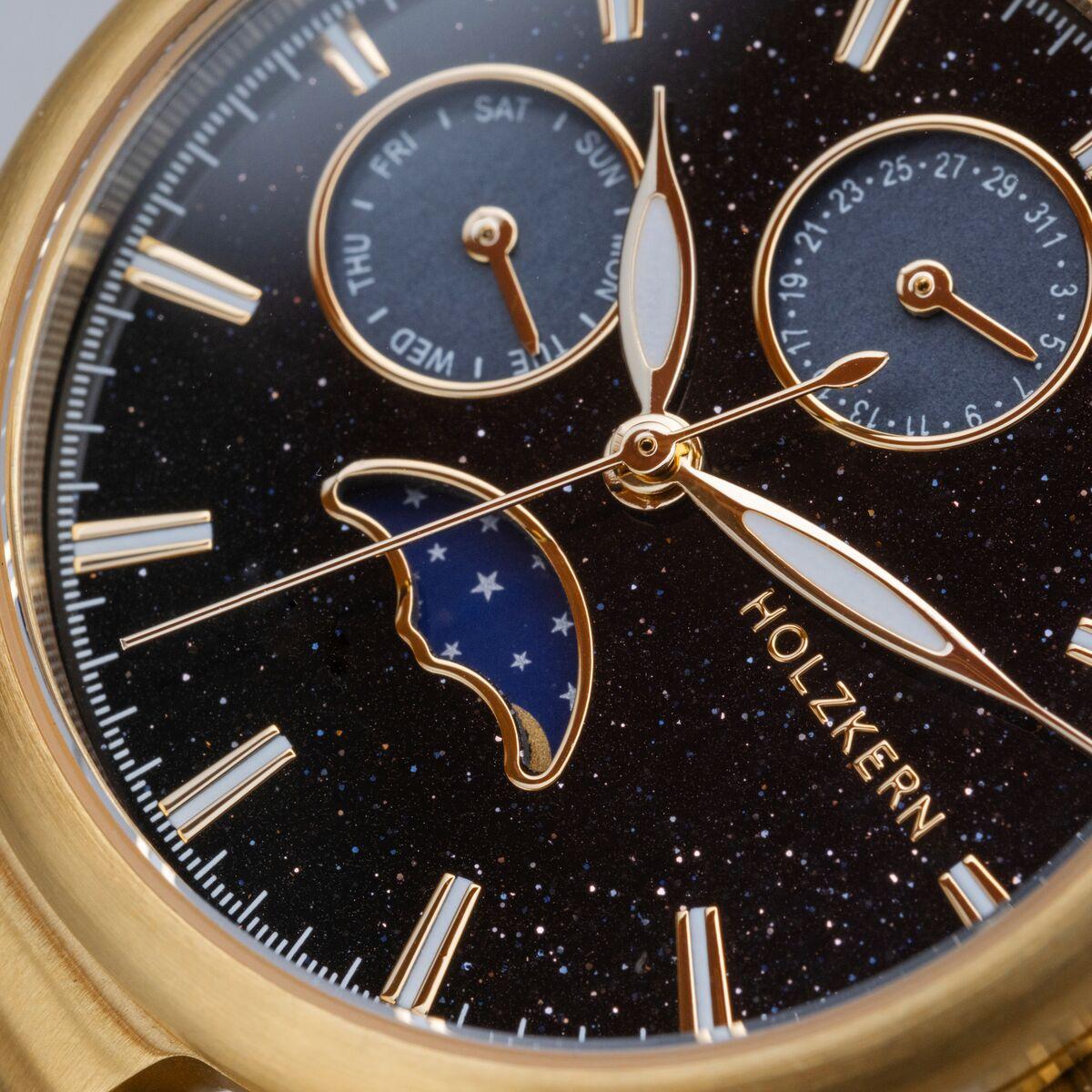 HOLZKERN | Moonbow Damen Armbanduhr (Aventurin / Ahorn)