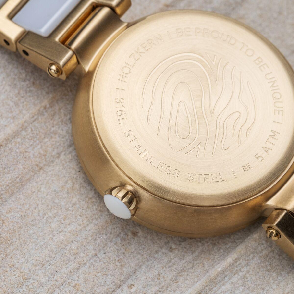 HOLZKERN | Moonbow Damen Armbanduhr (Marmor / Keramik)