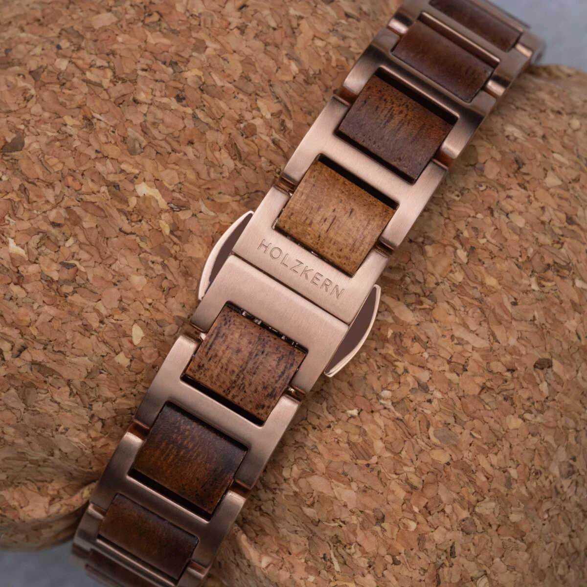 HOLZKERN | Moonbow Damen Armbanduhr (Quarzit / Walnuss)