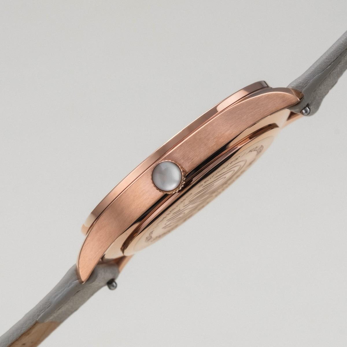 HOLZKERN | Moonray Damen Armbanduhr (Perlmutt / Grau)