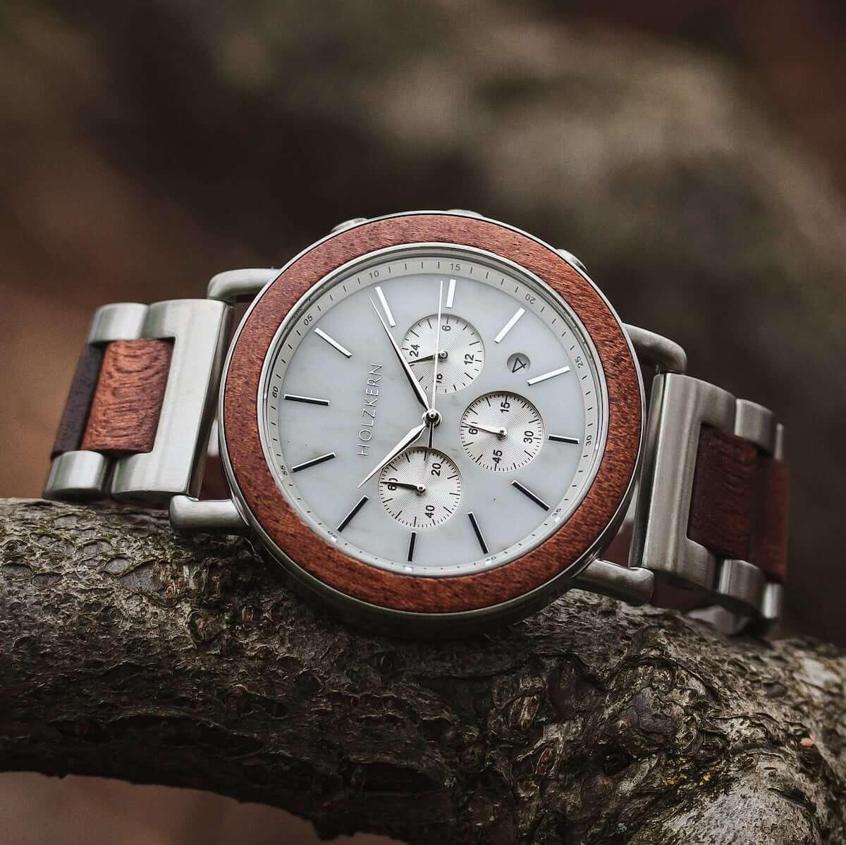 HOLZKERN Nebelschleier Horizont Herren Chronograph