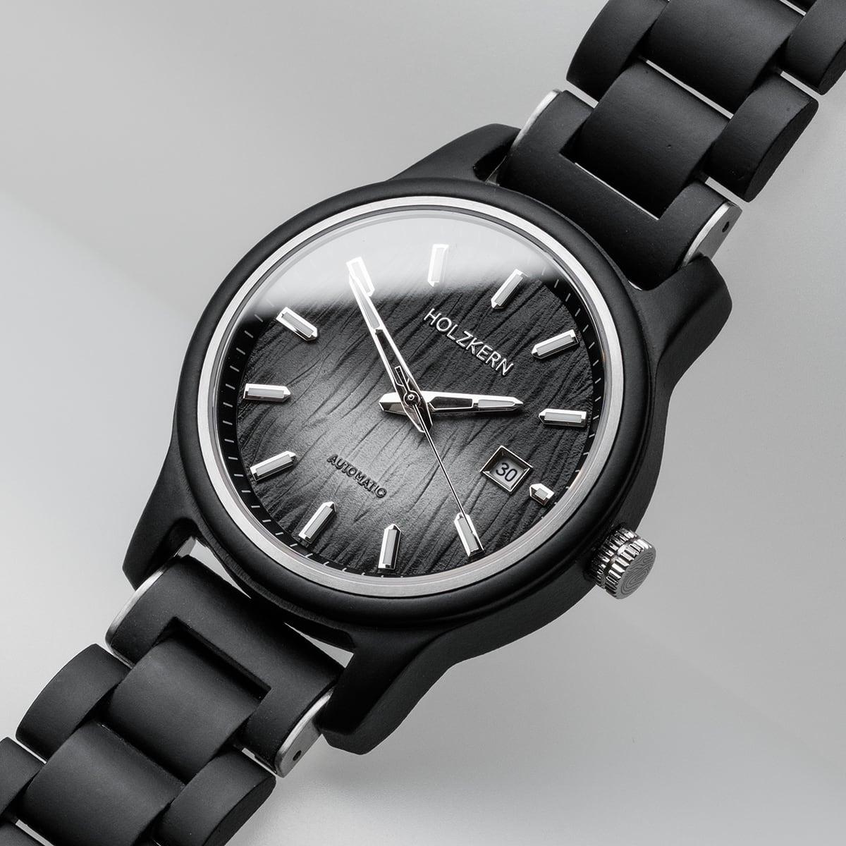 HOLZKERN | Nightbird Herren Automatikuhr (Ahorn-Schwarz)