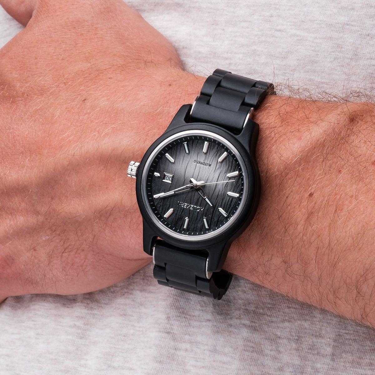 HOLZKERN | Nightbird Herren Automatikuhr (Ahorn-Schwarz)