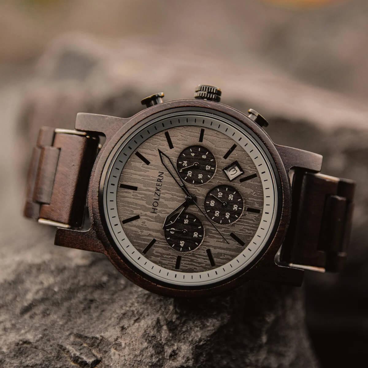 HOLZKERN Nordwand Waldlauf Herren Chronograph