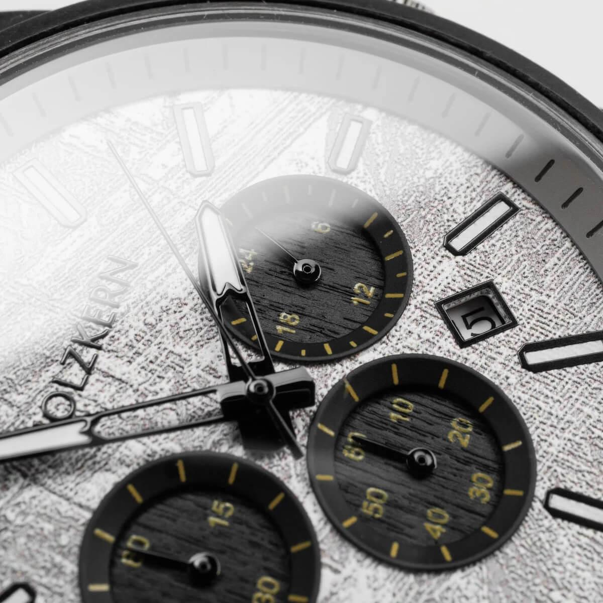 HOLZKERN | Nordwand Waldlauf Herren Chronograph (Ahornholz / Felsgrau)