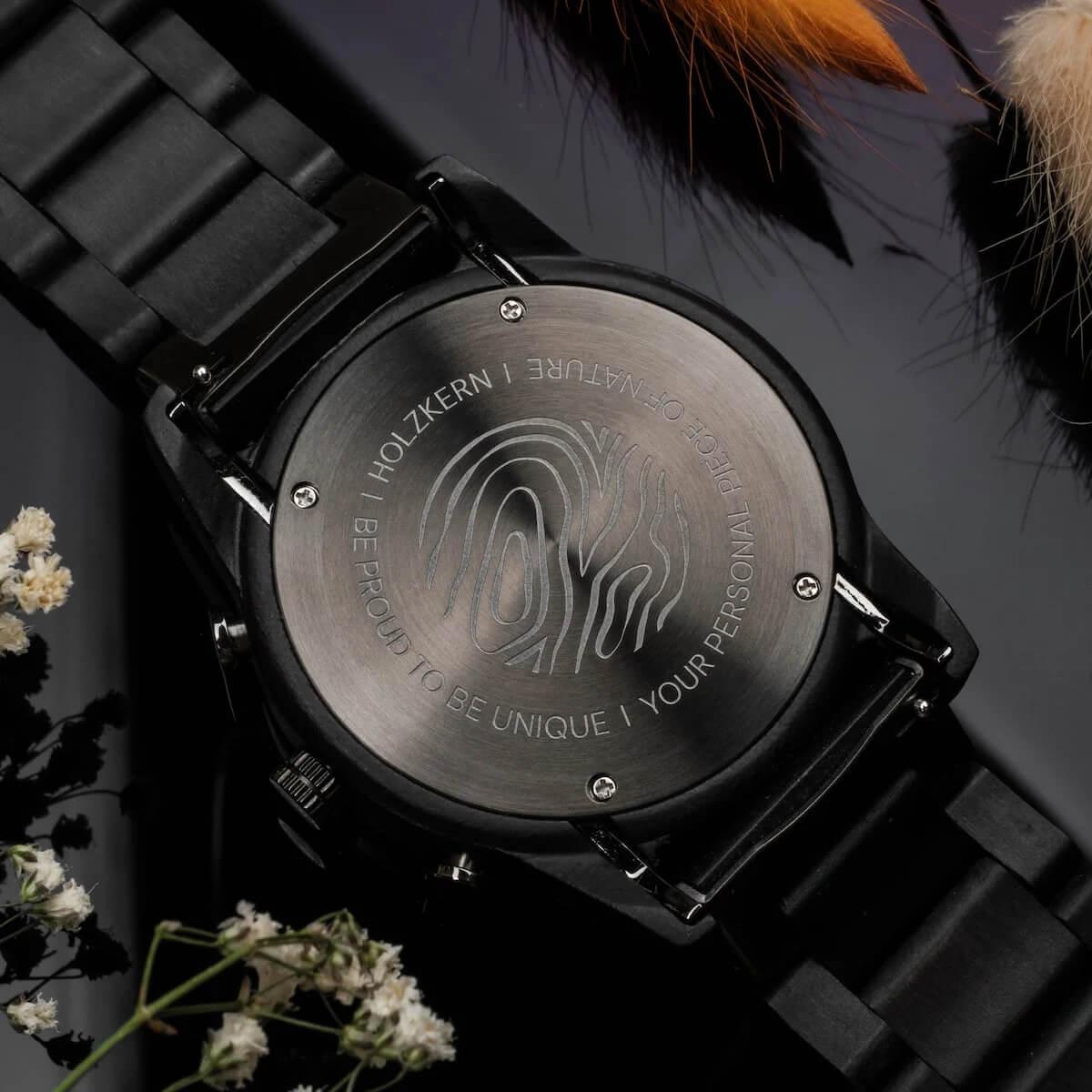 HOLZKERN | Nordwand Waldlauf Herren Chronograph (Ahornholz / Felsgrau)