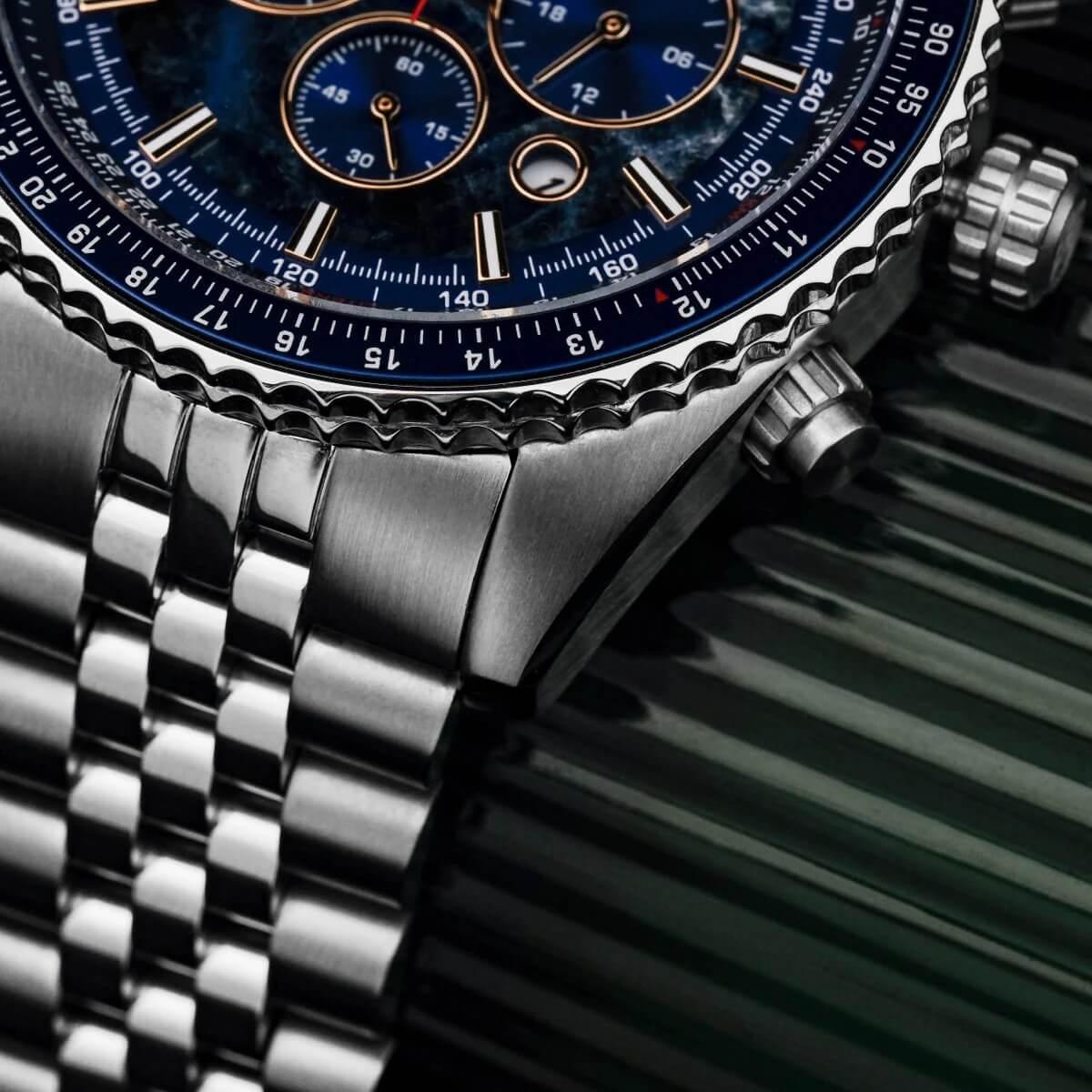 HOLZKERN | Openhorizon Herren Chronograph (blau)