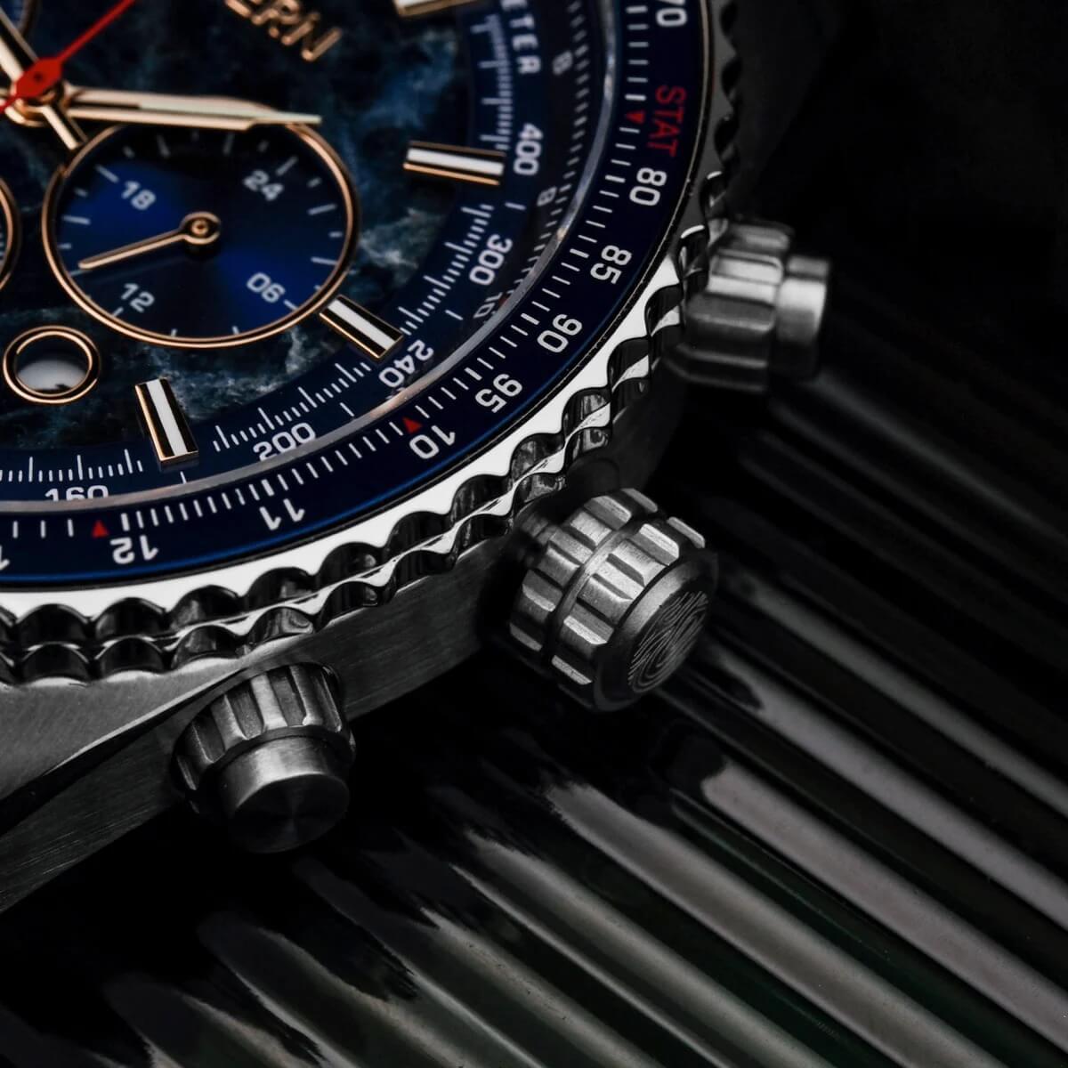 HOLZKERN | Openhorizon Herren Chronograph (blau)