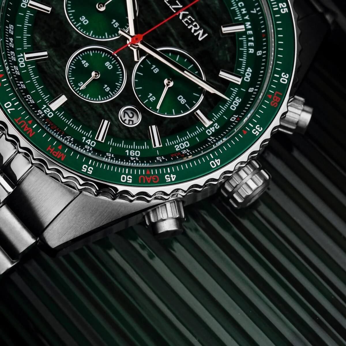 HOLZKERN | Openhorizon Herren Chronograph (grün)