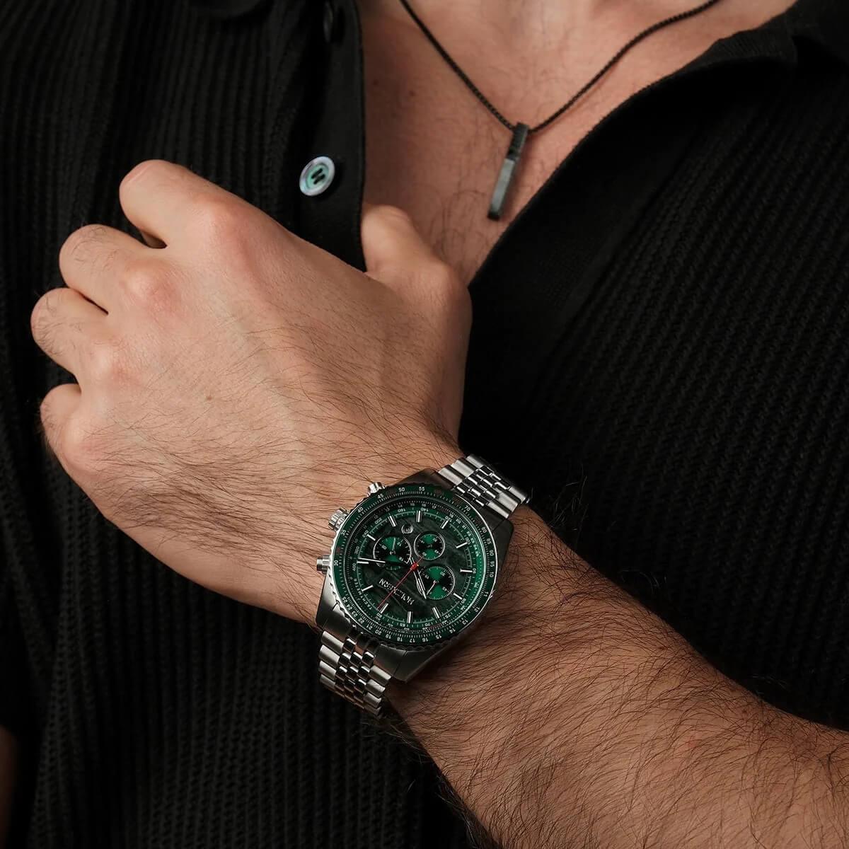 HOLZKERN | Openhorizon Herren Chronograph (grün)