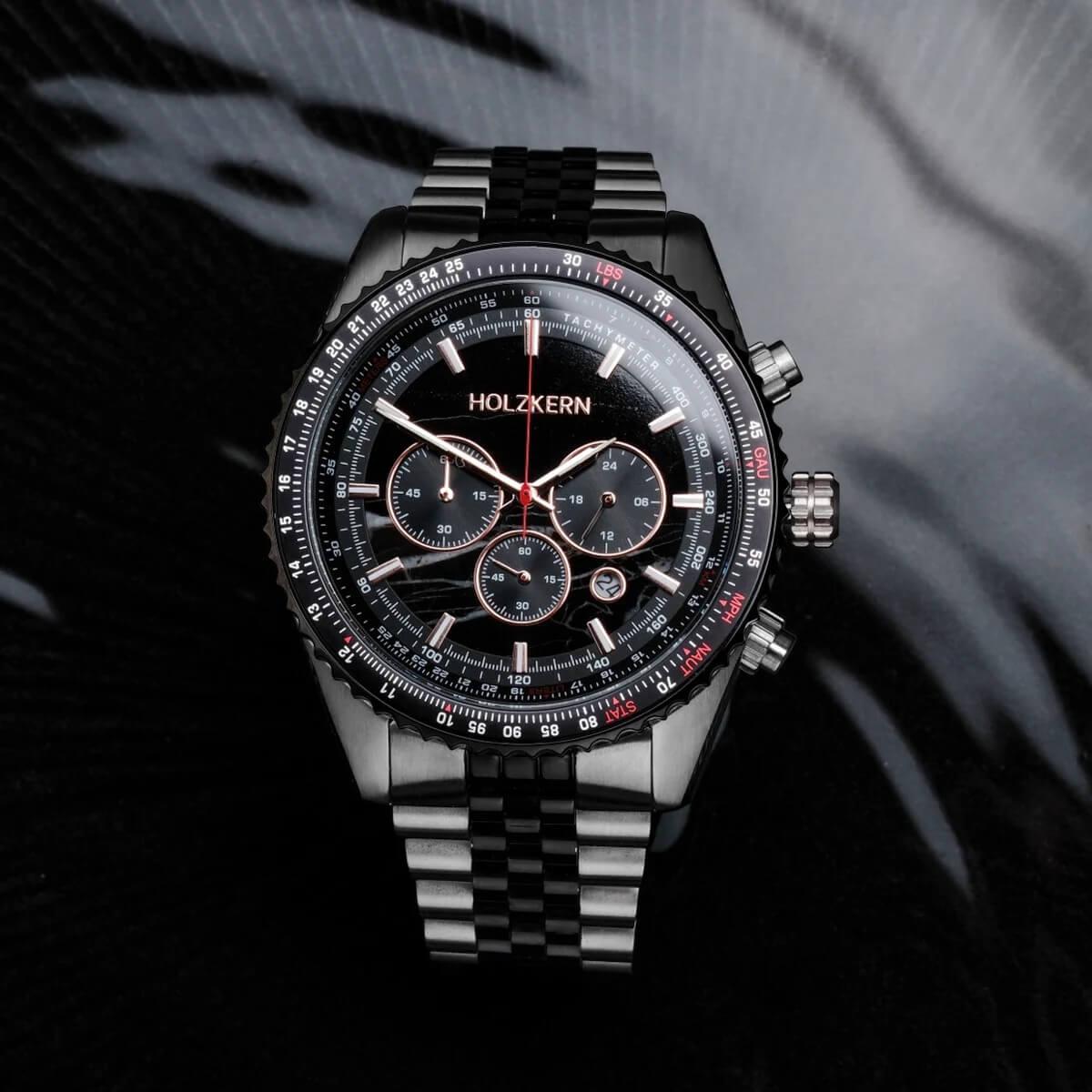 HOLZKERN | Openhorizon Herren Chronograph (schwarz)