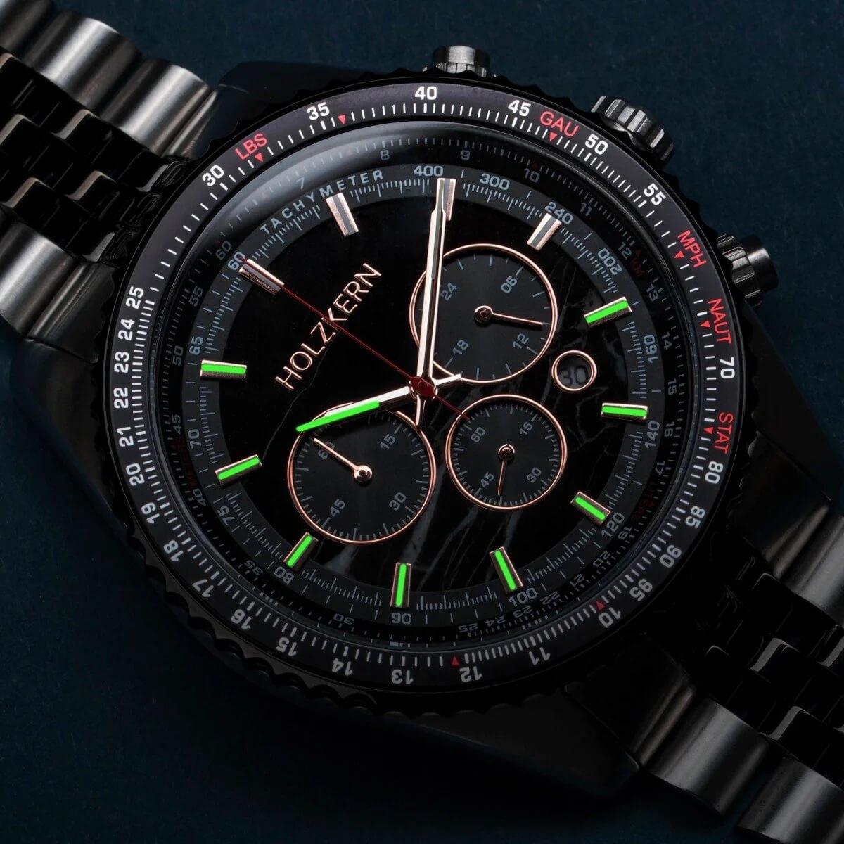 HOLZKERN | Openhorizon Herren Chronograph (schwarz)