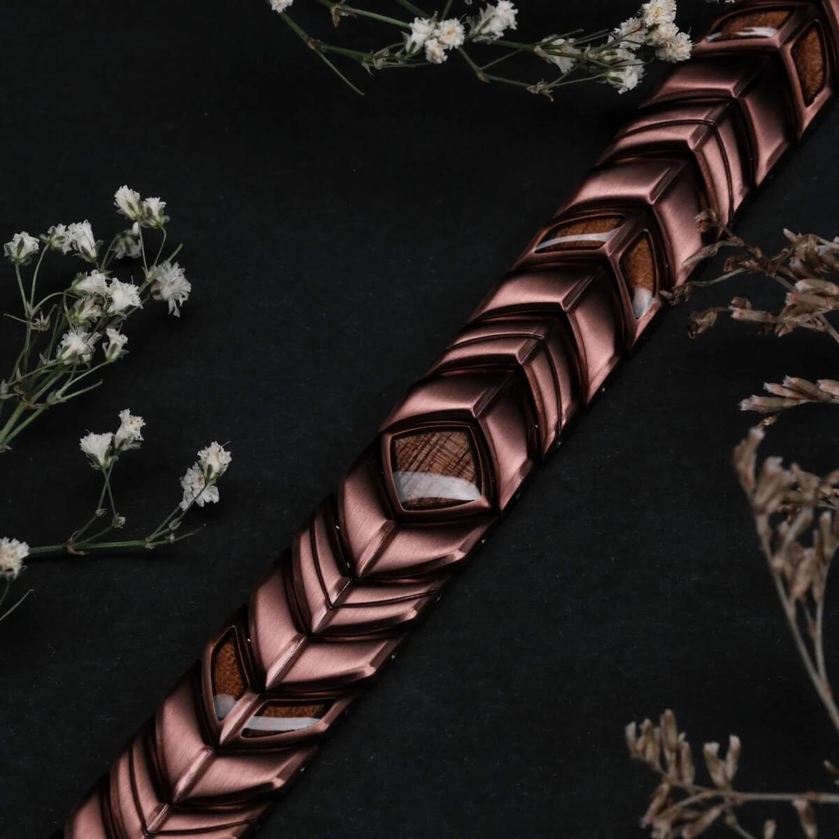 HOLZKERN | Bandlet Armband Prelude Walnussholz Kupfer