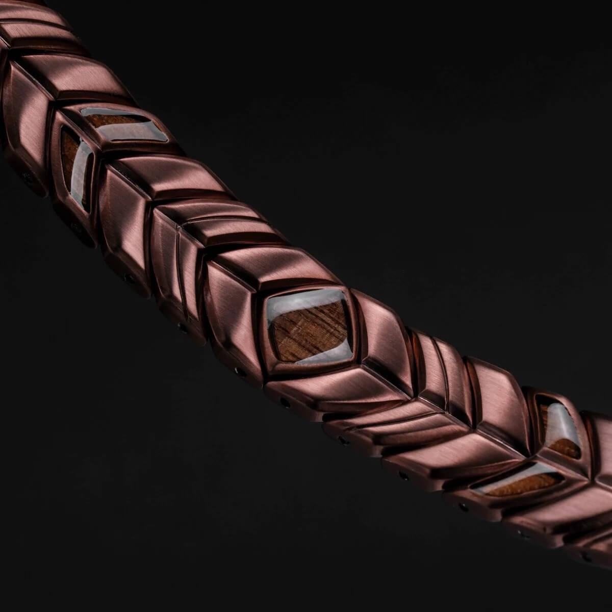 HOLZKERN | Bandlet Armband Prelude Walnussholz Kupfer