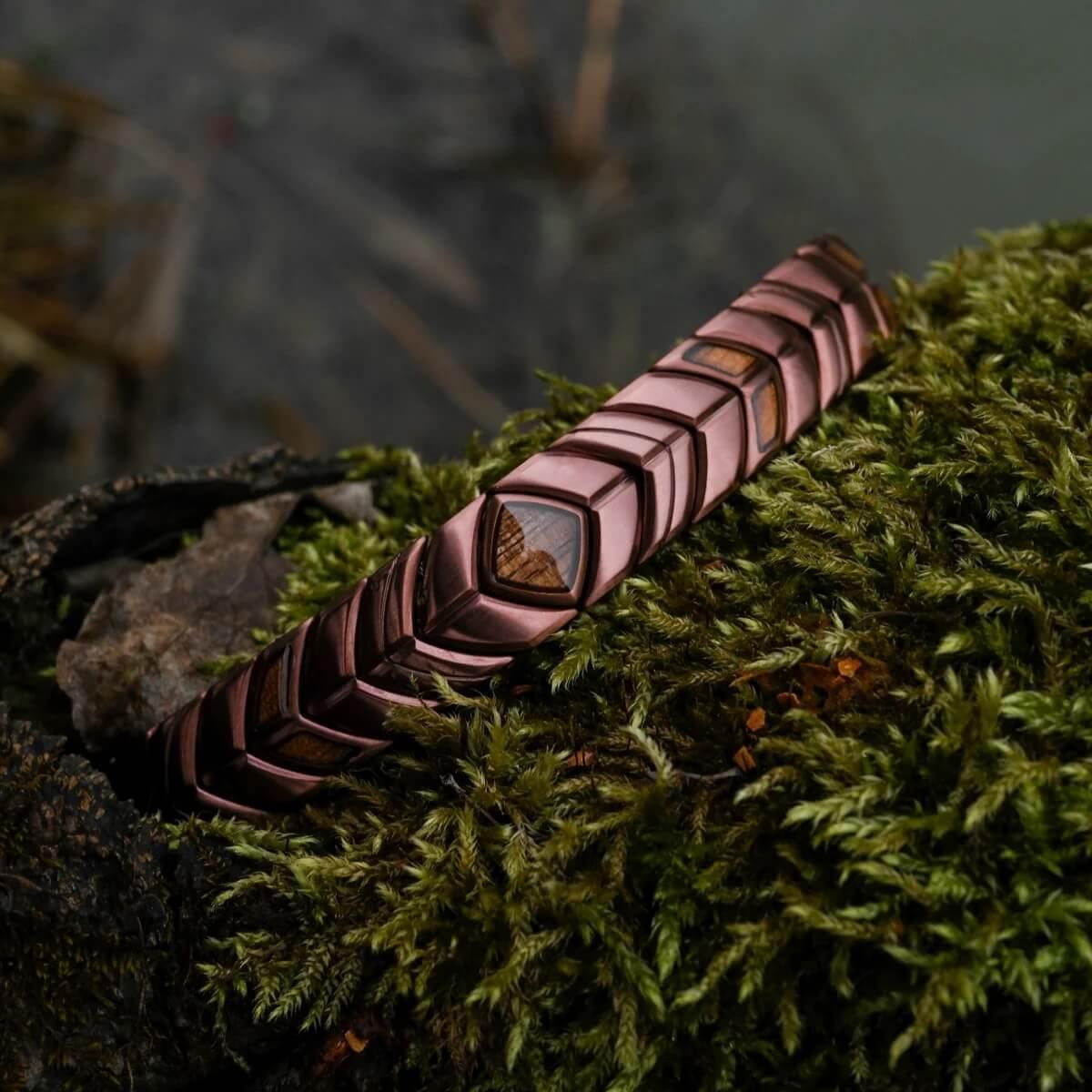 HOLZKERN | Bandlet Armband Prelude Walnussholz Kupfer