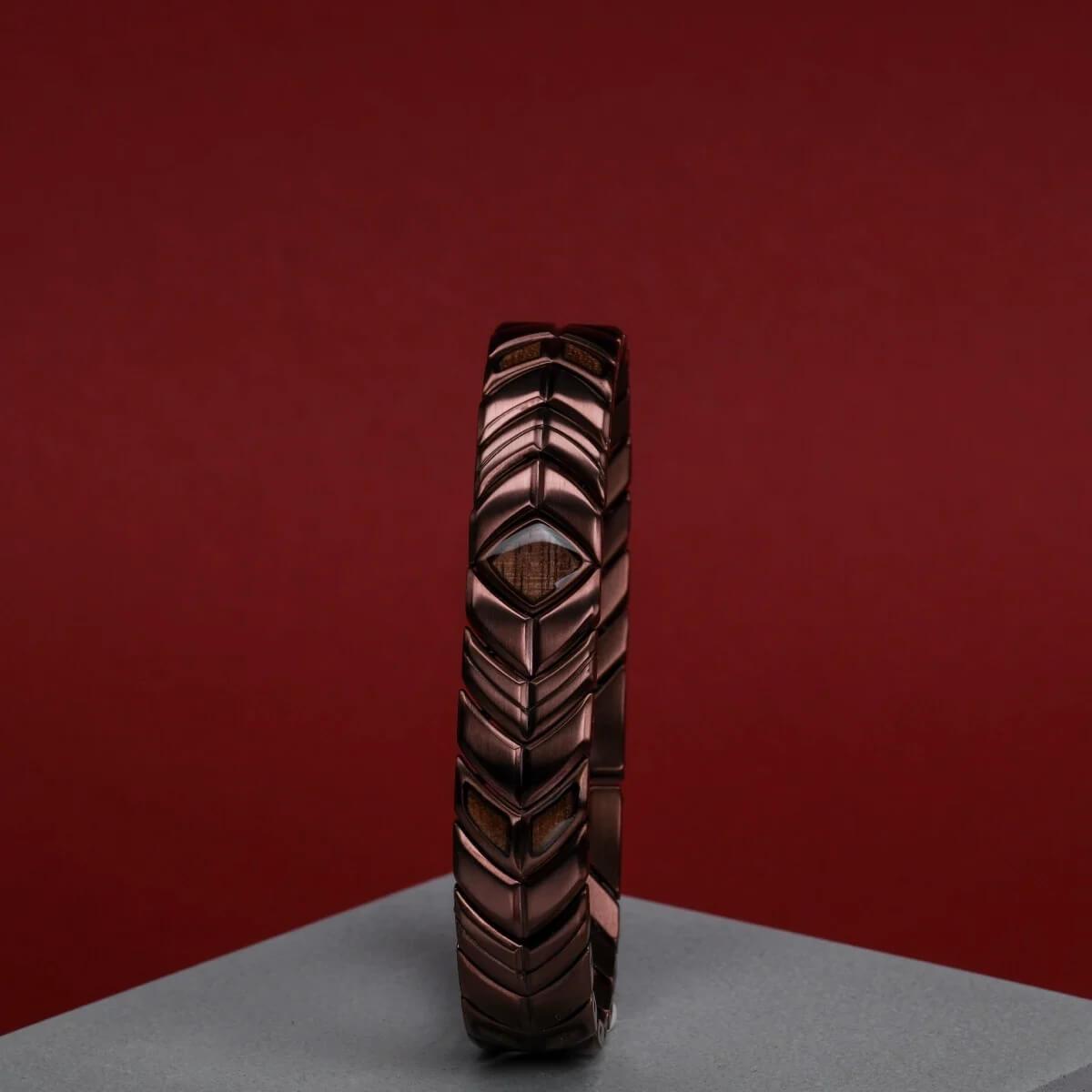 HOLZKERN | Bandlet Armband Prelude Walnussholz Kupfer