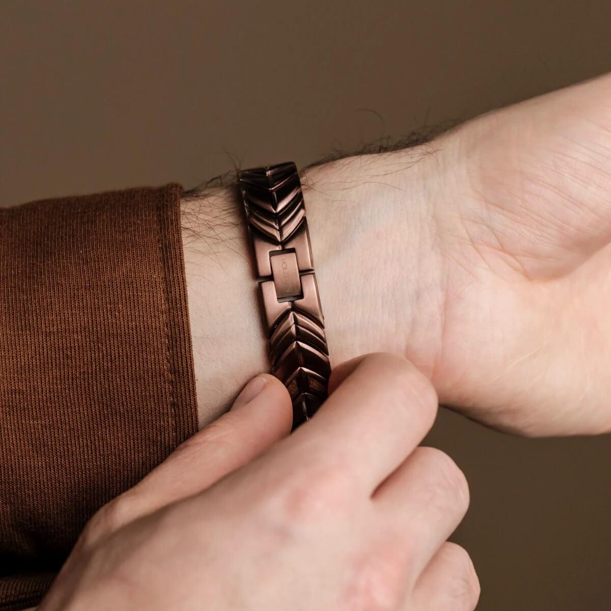 HOLZKERN | Bandlet Armband Prelude Walnussholz Kupfer