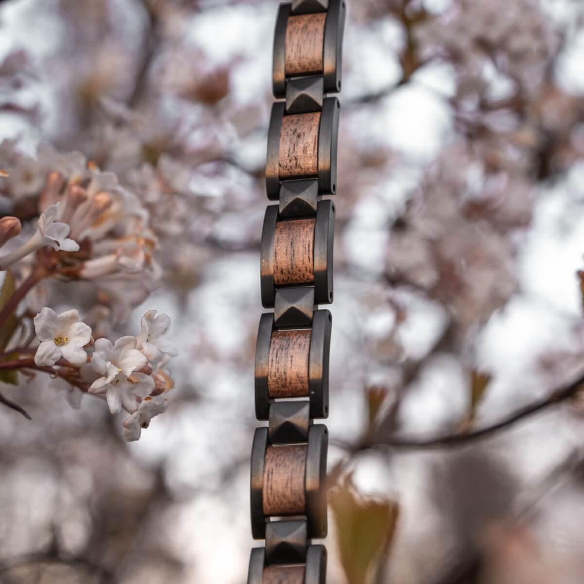 HOLZKERN | Bandlett Armband Rhapsodie Walnussholz Schwarz