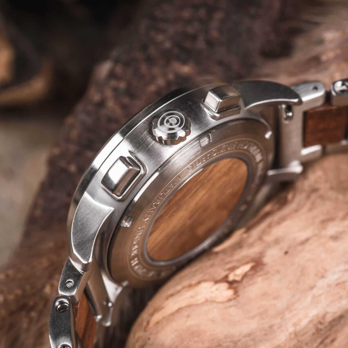 HOLZKERN | Sauvestre Shape Herren Chronograph Holzarmbanduhr