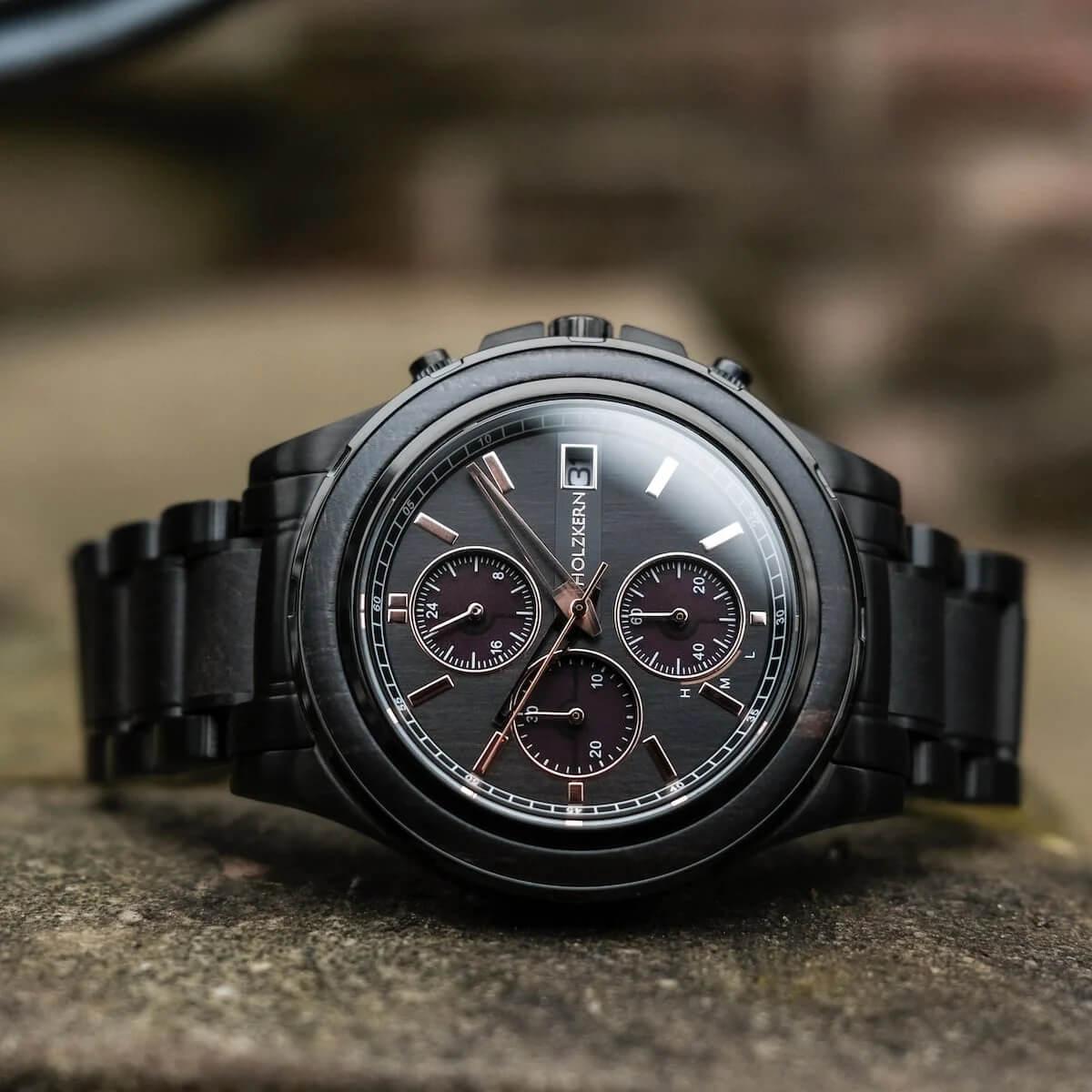HOLZKERN | Serengeti Sundown Herren Solar Chronograph