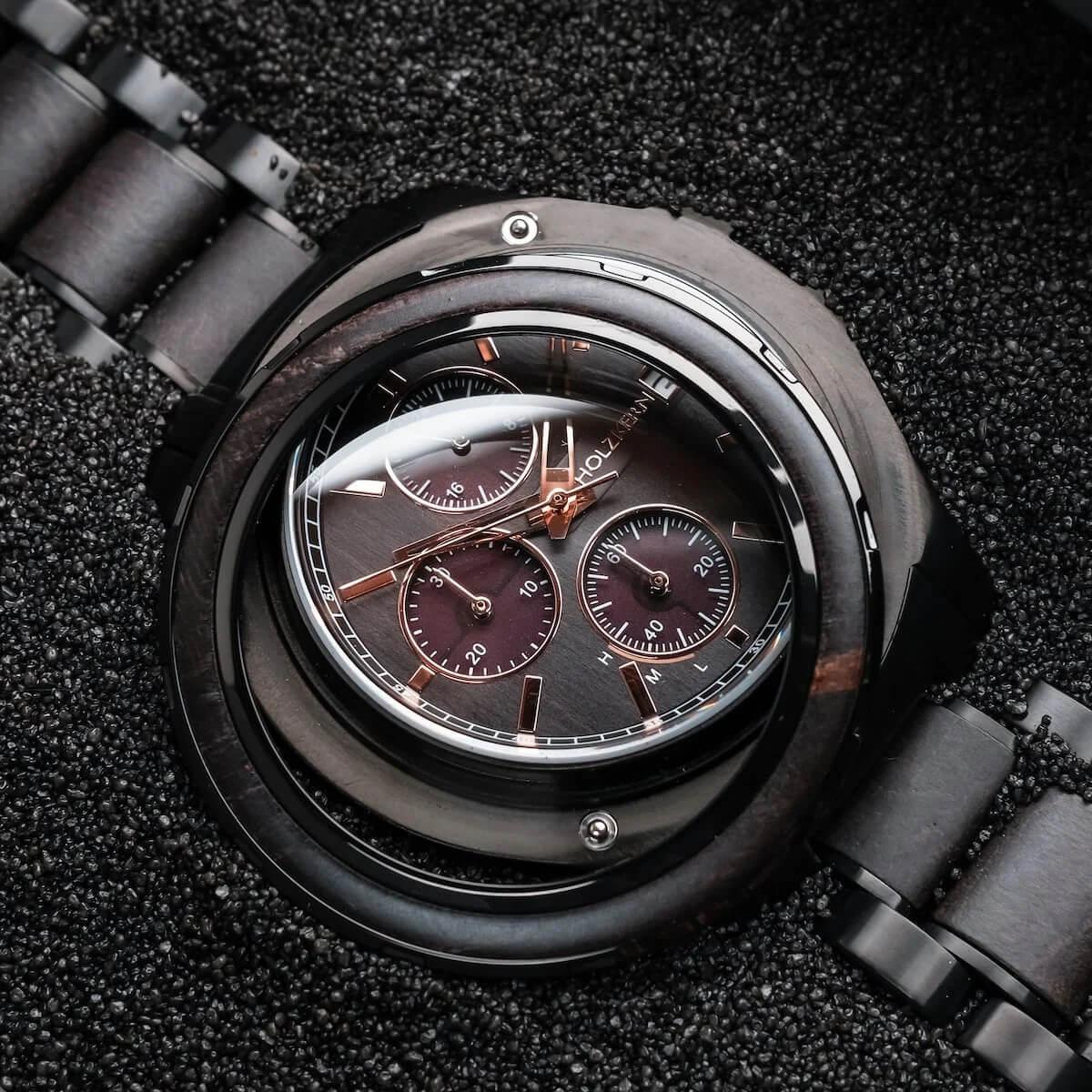 HOLZKERN | Serengeti Sundown Herren Solar Chronograph