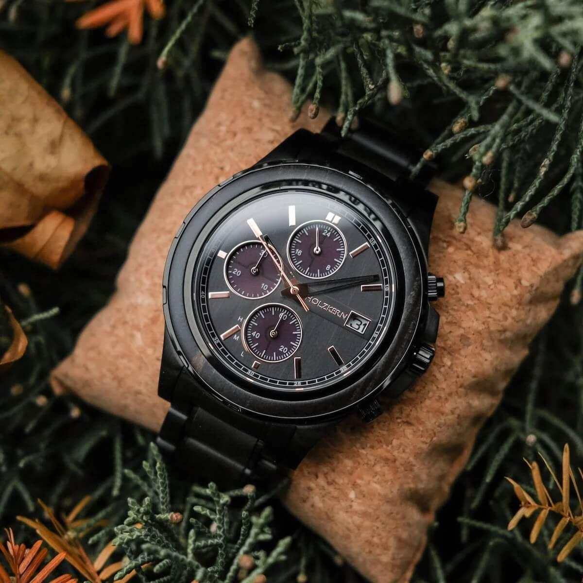 HOLZKERN | Serengeti Sundown Herren Solar Chronograph