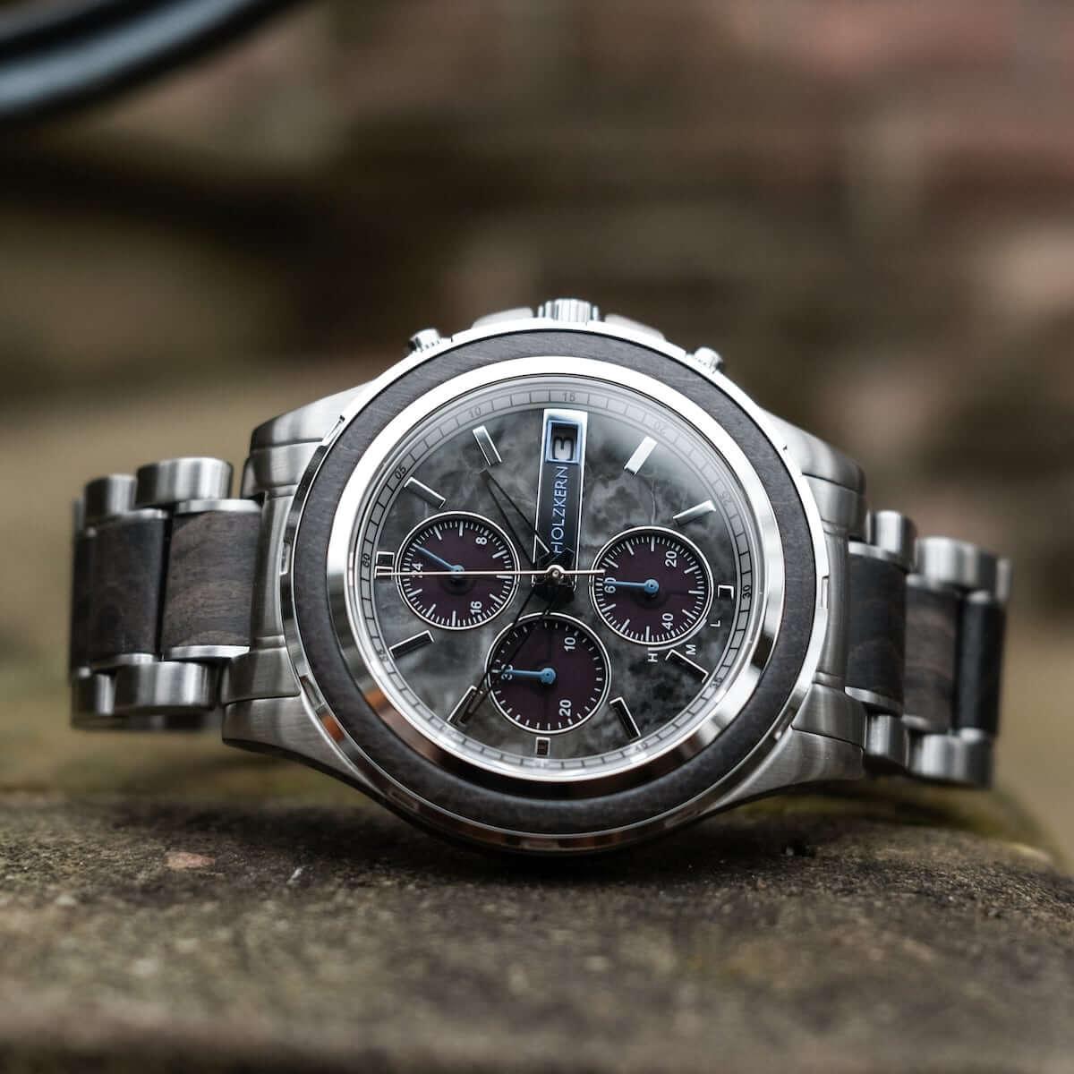 HOLZKERN | Skye Sundown Herren Solar Chronograph