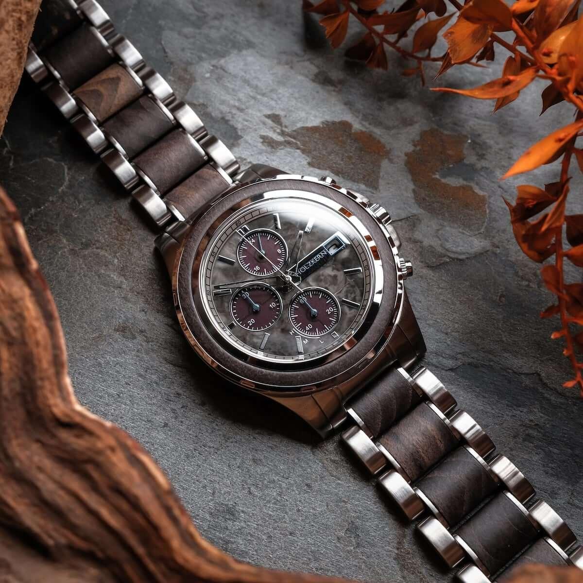 HOLZKERN | Skye Sundown Herren Solar Chronograph