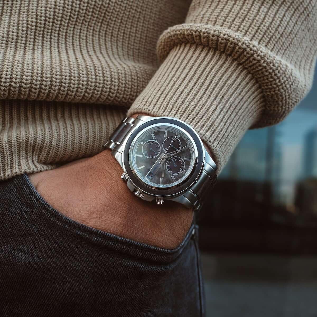 HOLZKERN | Skye Sundown Herren Solar Chronograph