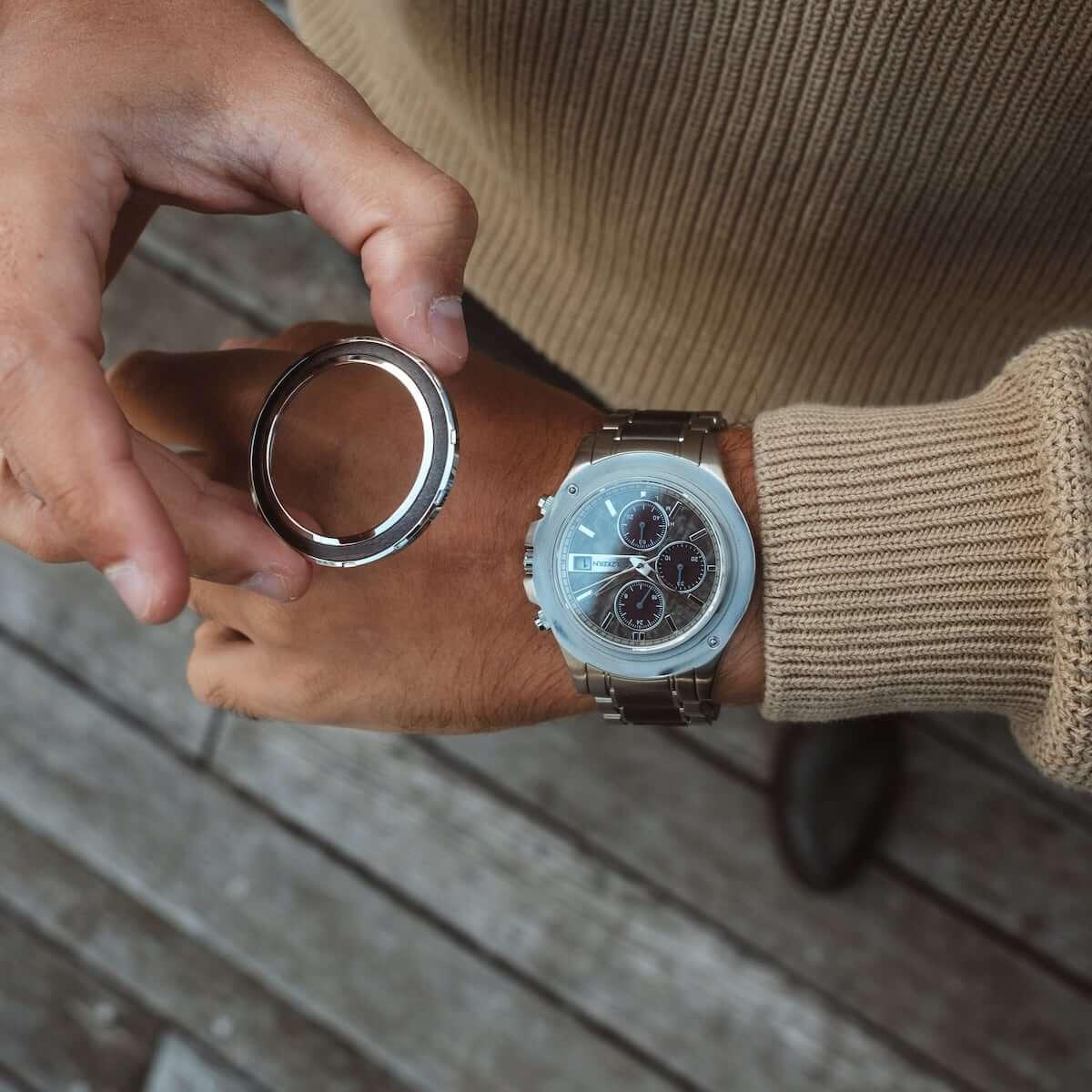 HOLZKERN | Skye Sundown Herren Solar Chronograph