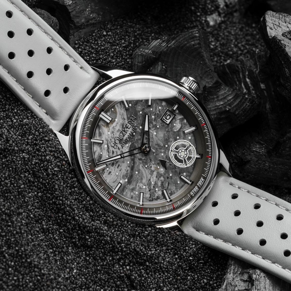 HOLZKERN | Star Trek DS9 Herren Armbanduhr (Marmor / Hellgrau)