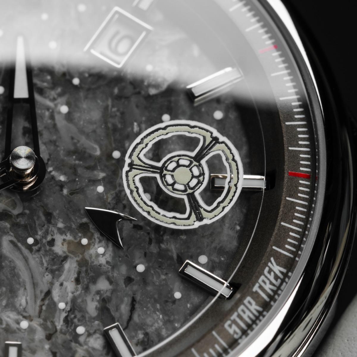 HOLZKERN | Star Trek DS9 Herren Armbanduhr (Marmor / Hellgrau)