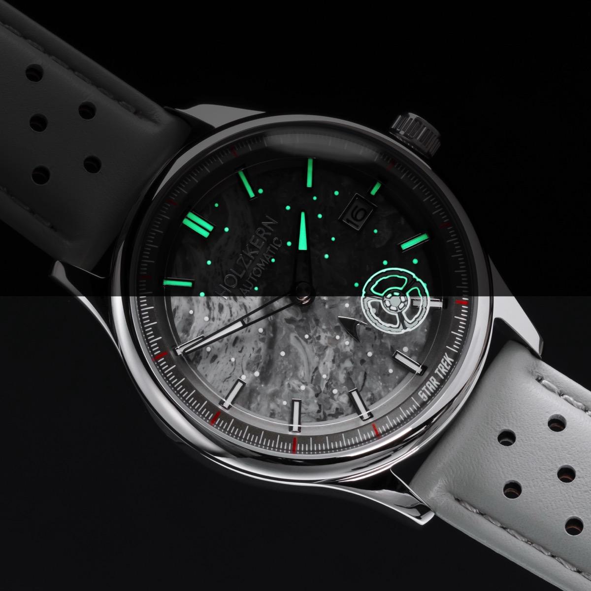 HOLZKERN | Star Trek DS9 Herren Armbanduhr (Marmor / Hellgrau)