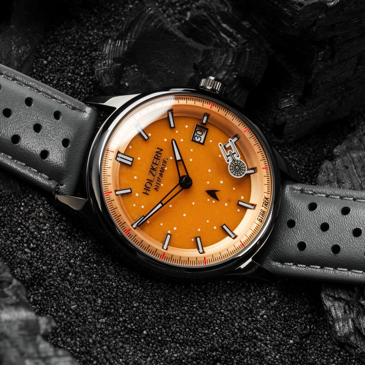 HOLZKERN | Star Trek NCC 1701 Herren Armbanduhr (Jade / Dunkelgrau)