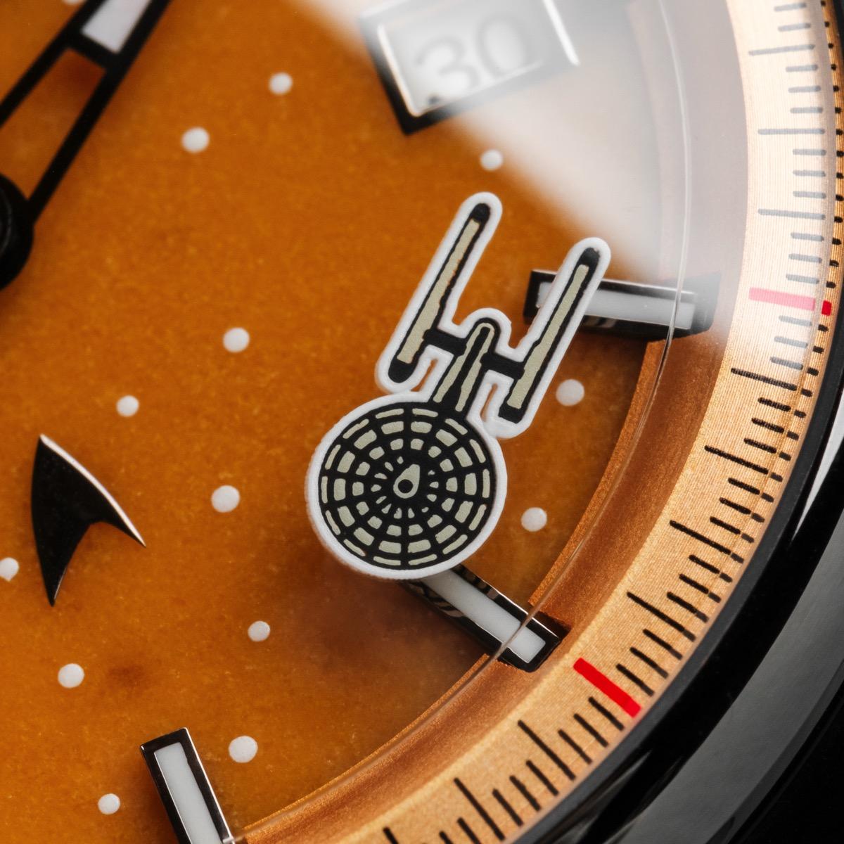 HOLZKERN | Star Trek NCC 1701 Herren Armbanduhr (Jade / Dunkelgrau)