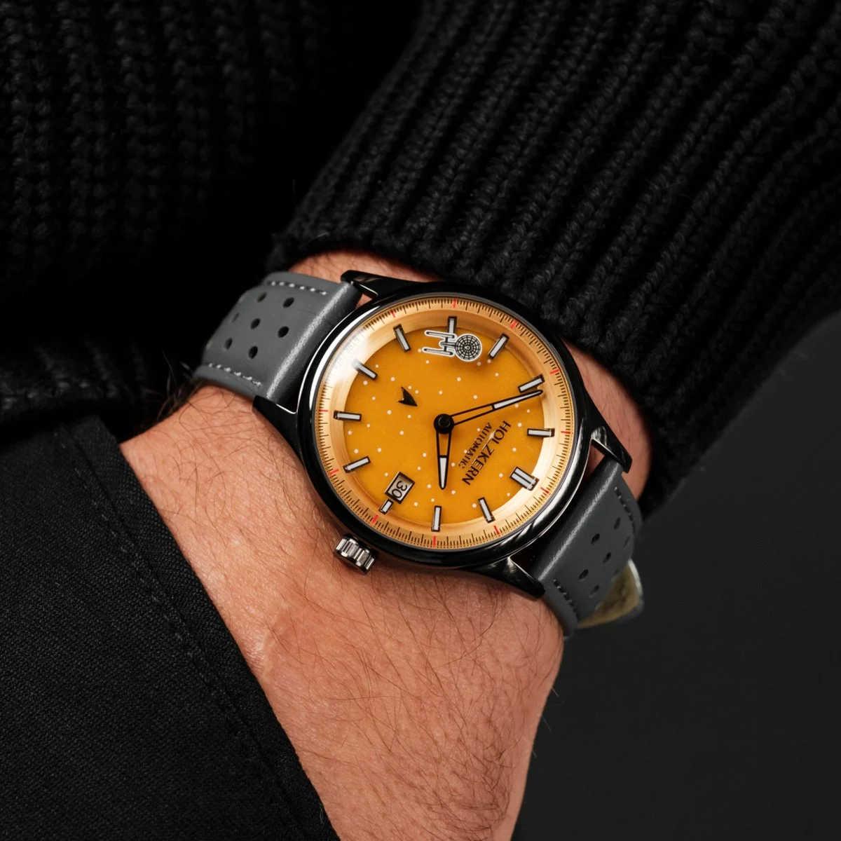 HOLZKERN | Star Trek NCC 1701 Herren Armbanduhr (Jade / Dunkelgrau)