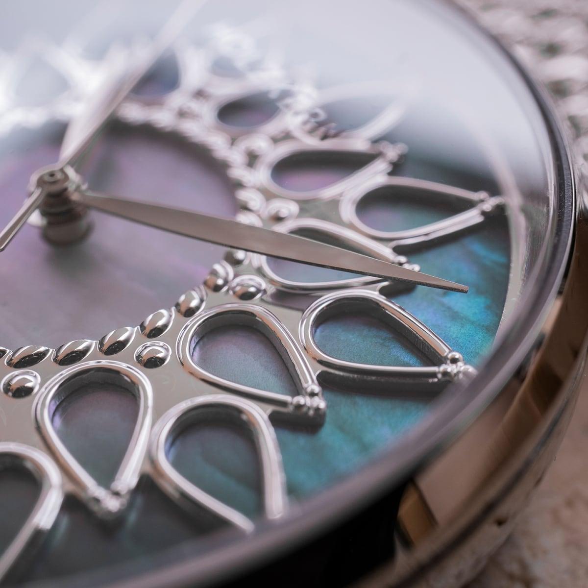 HOLZKERN | Suncatcher Damen Armbanduhr (Perlmutt / Silber)