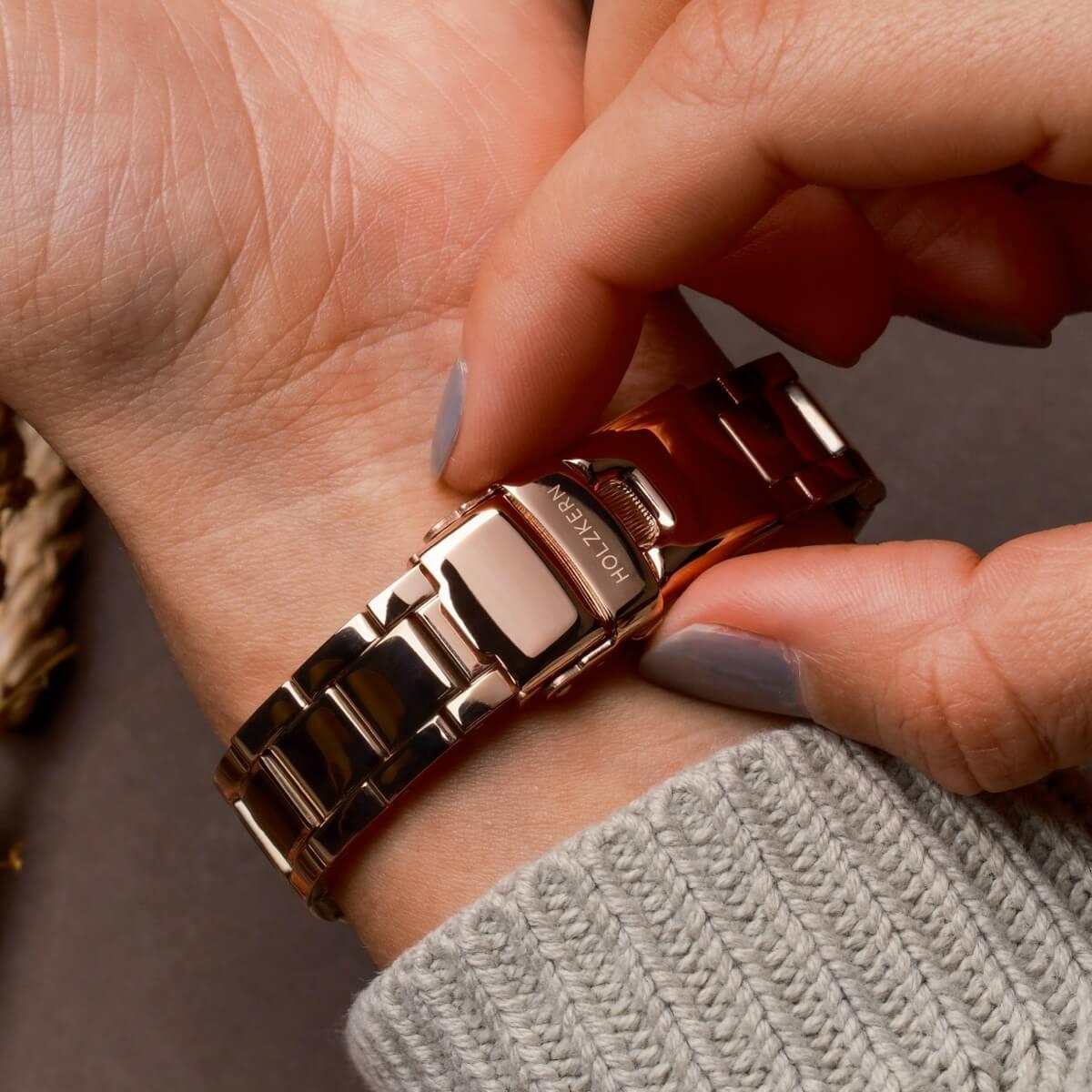 HOLZKERN | Sunglister Damen Solararmbanduhr (braun)