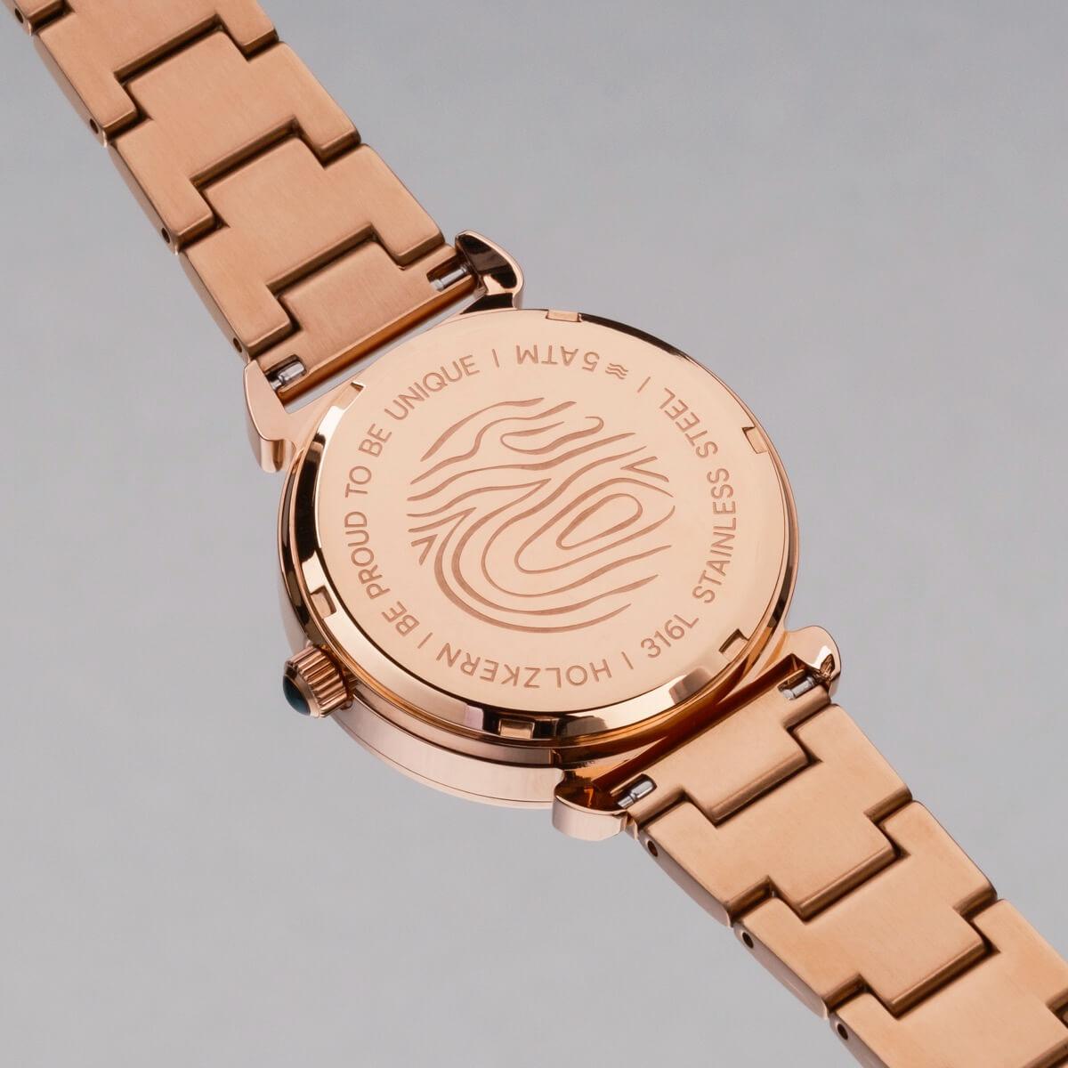 HOLZKERN | Sunglister Damen Solararmbanduhr (grün)
