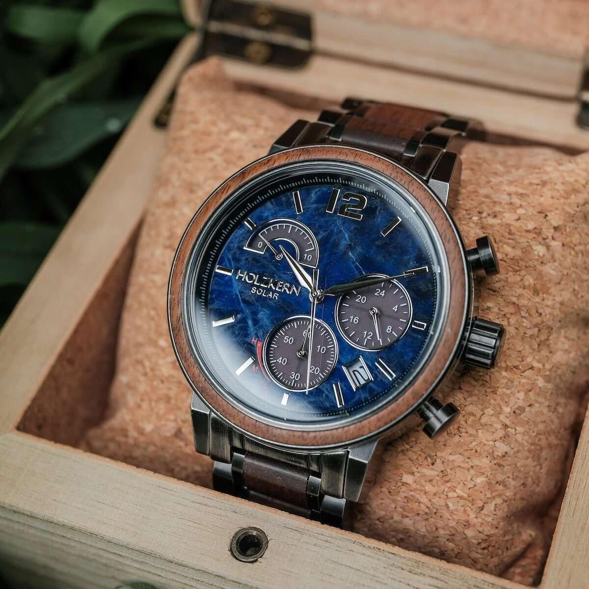 HOLZKERN | Syntonize Irradiance Herren Solar Chronograph