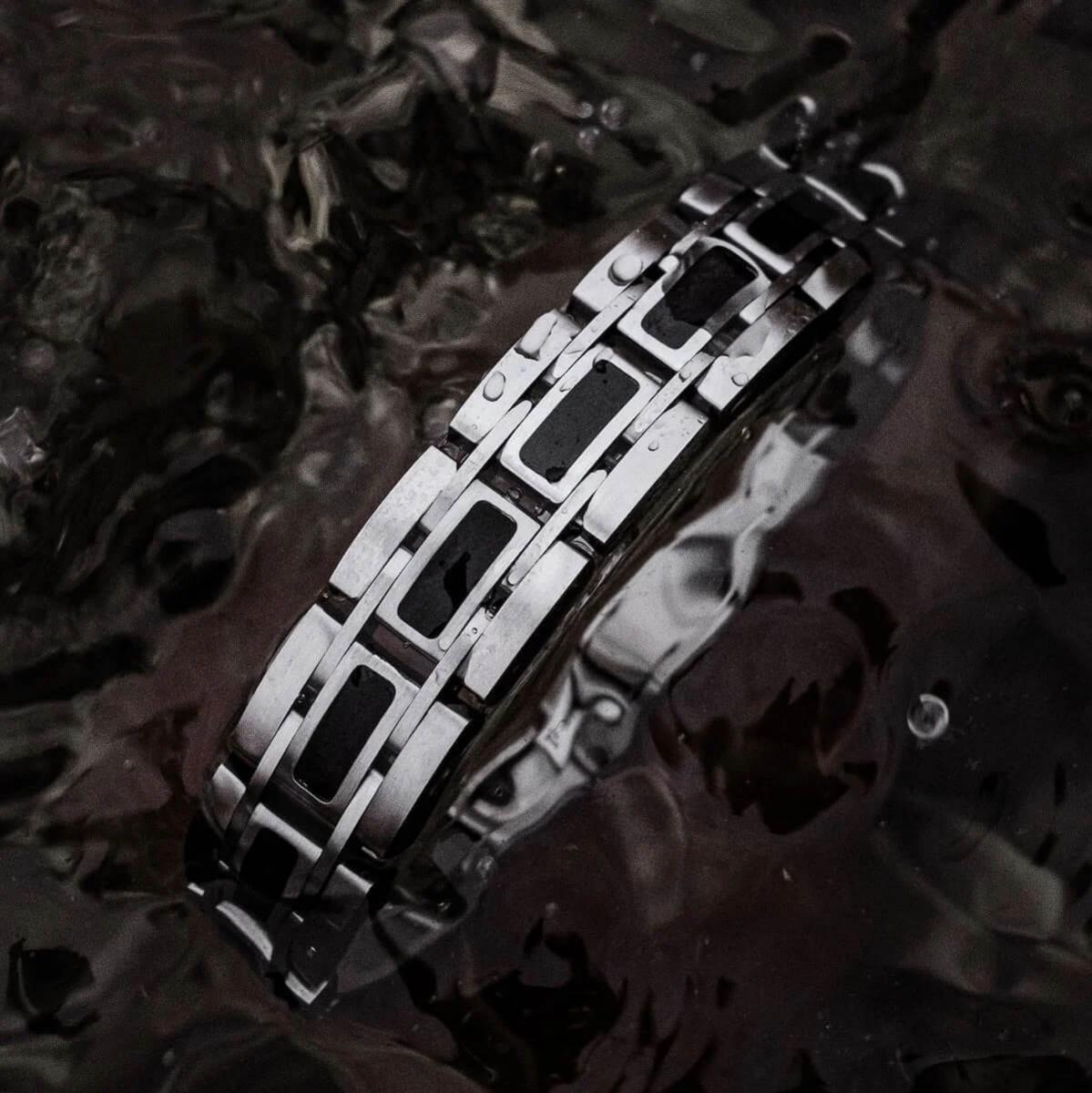 HOLZKERN | Tremolo (Ahornholz / Silber) Armband Bandlett